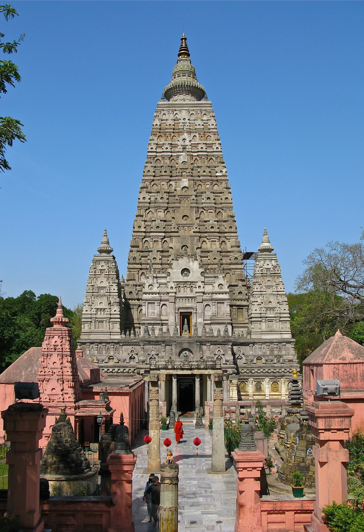 Temple Mahabodhi à Bodhgaya, lieu de l’éveil du Bouddha