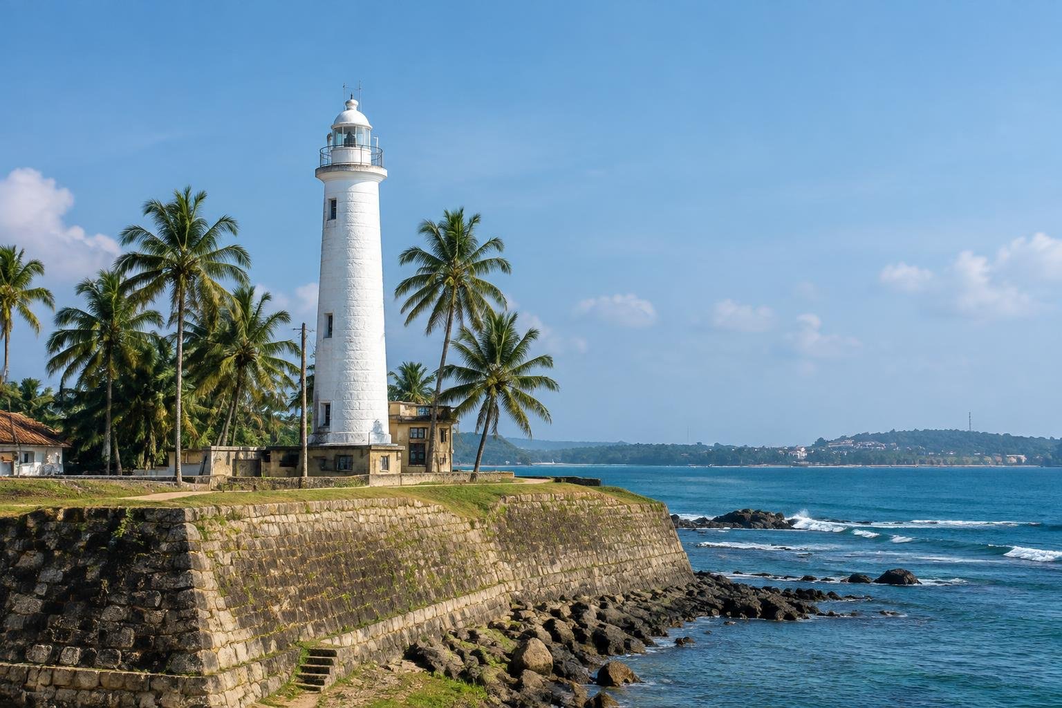 phare et remparts de Galle — illustration, étape du jour 13