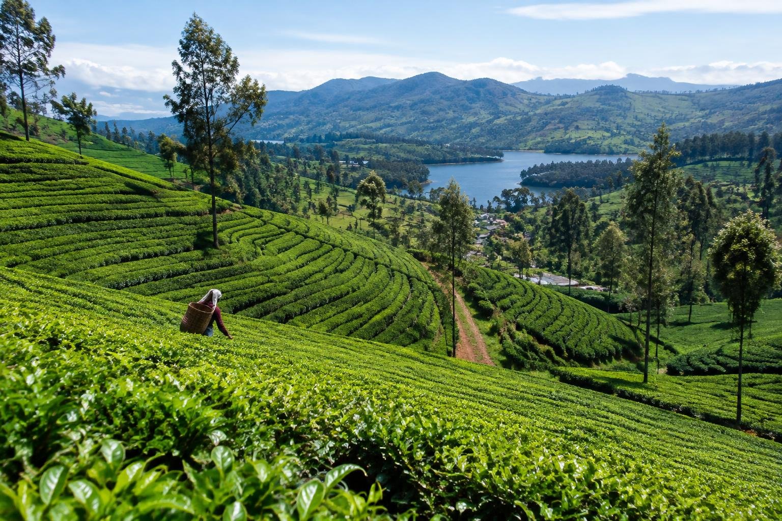 plantations de thé de Nuwara Eliya — illustration, étape du jour 7
