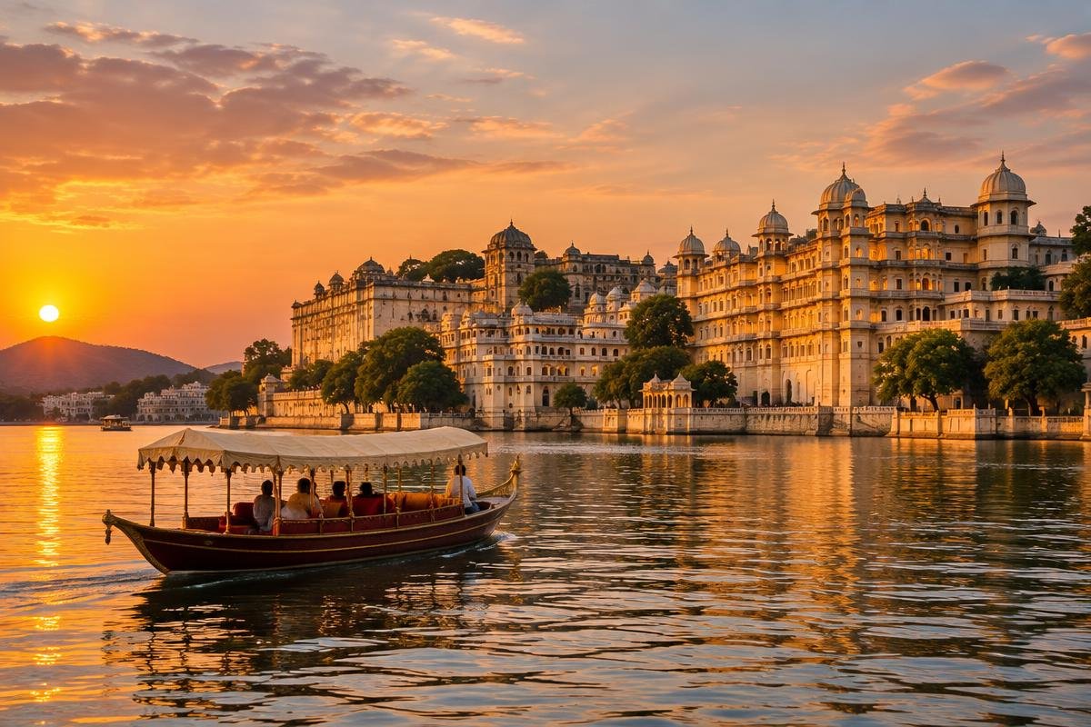 Le lac et les palais d’Udaipur